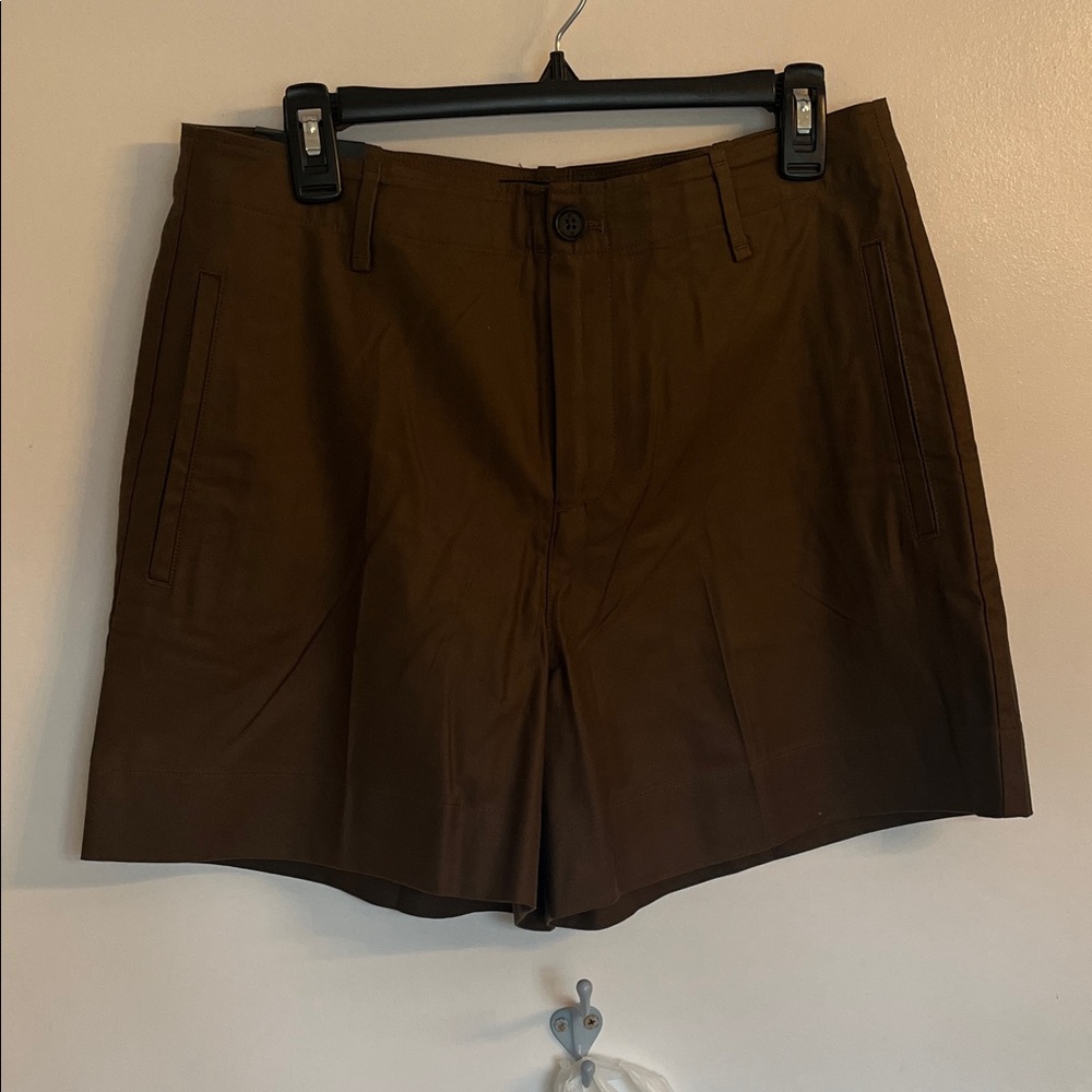 Banana Republic Women's High Waist Brown Twill Shorts